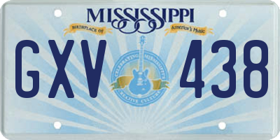 MS license plate GXV438