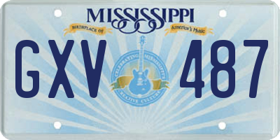 MS license plate GXV487