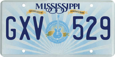 MS license plate GXV529