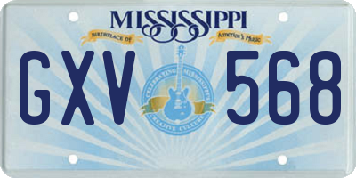 MS license plate GXV568