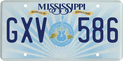 MS license plate GXV586
