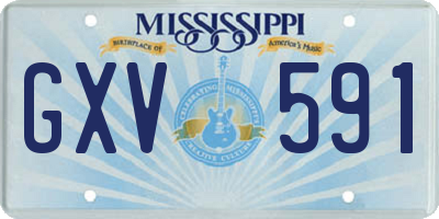 MS license plate GXV591