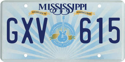 MS license plate GXV615