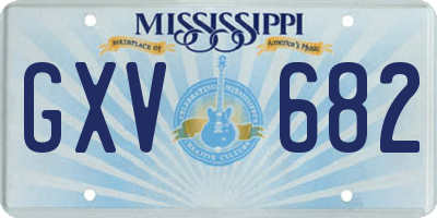 MS license plate GXV682