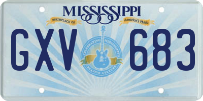 MS license plate GXV683