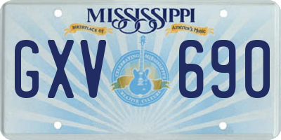 MS license plate GXV690