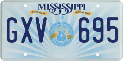 MS license plate GXV695