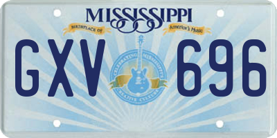 MS license plate GXV696