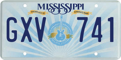 MS license plate GXV741