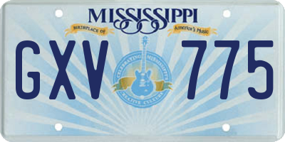 MS license plate GXV775