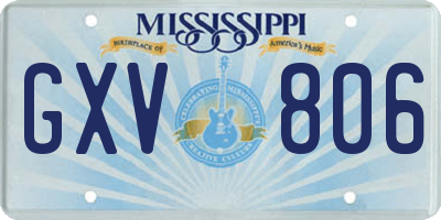 MS license plate GXV806
