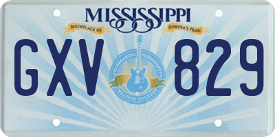 MS license plate GXV829