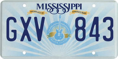 MS license plate GXV843