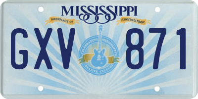 MS license plate GXV871