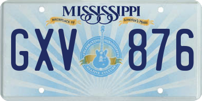MS license plate GXV876