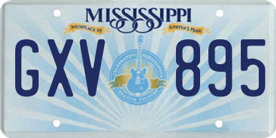 MS license plate GXV895