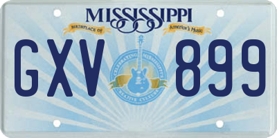 MS license plate GXV899