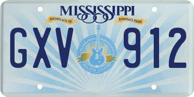 MS license plate GXV912