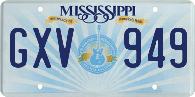 MS license plate GXV949