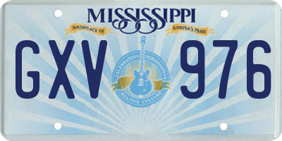 MS license plate GXV976
