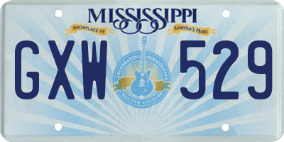 MS license plate GXW529