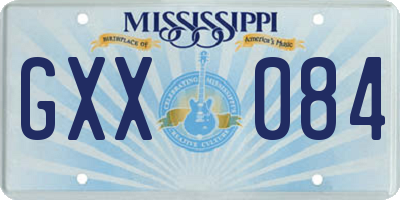 MS license plate GXX084
