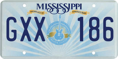 MS license plate GXX186