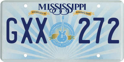 MS license plate GXX272