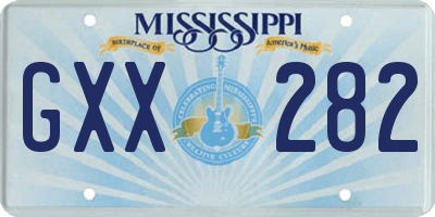 MS license plate GXX282
