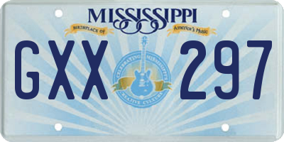 MS license plate GXX297