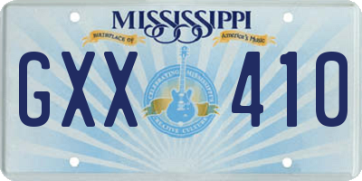 MS license plate GXX410