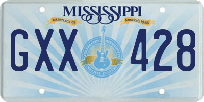 MS license plate GXX428