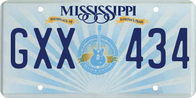 MS license plate GXX434