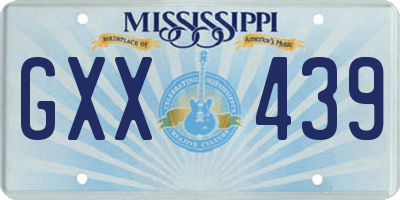 MS license plate GXX439