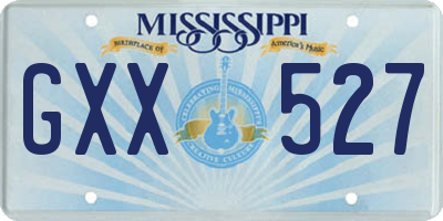MS license plate GXX527