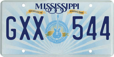 MS license plate GXX544