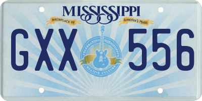 MS license plate GXX556