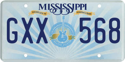 MS license plate GXX568