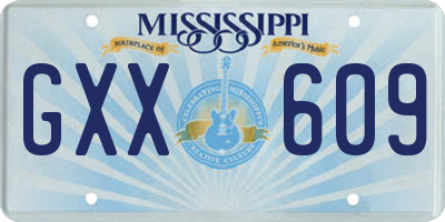 MS license plate GXX609