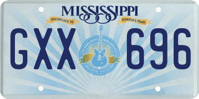 MS license plate GXX696