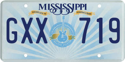 MS license plate GXX719