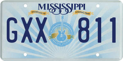 MS license plate GXX811