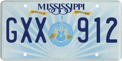 MS license plate GXX912