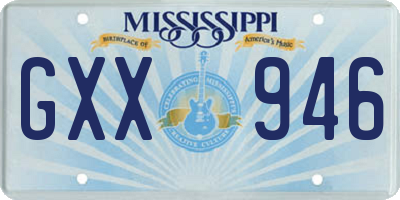 MS license plate GXX946