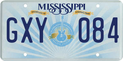 MS license plate GXY084