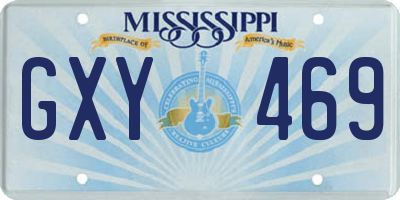 MS license plate GXY469