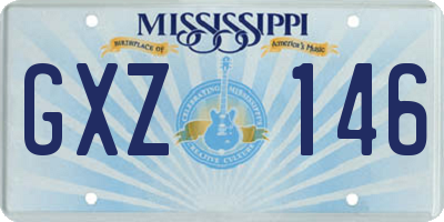 MS license plate GXZ146