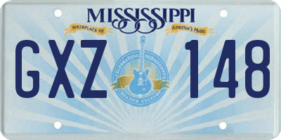 MS license plate GXZ148
