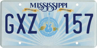 MS license plate GXZ157
