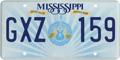 MS license plate GXZ159